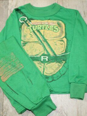 Vintage Ninja Turtles Raphael Pajama Set kids size 5-6